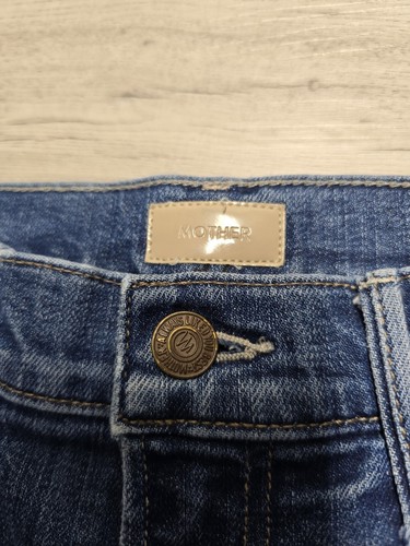 Mother The Hustler Ankle Fray Flare Jeans Womens 25 High Rise Crop Preppy - Picture 7 of 14
