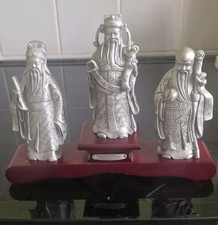 Royal Selangor Fu Lu And Shou Pewter Figurines