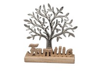 Formano Deko Lebensbaum Familie Mangoholz Alu 538703 - 26 Cm