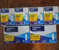 Contour Next Test Strips - 280 Total Strips 2 70ct, 4 35ct Boxes-Exp 11/27