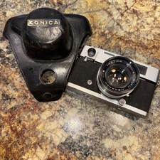 Vintage Konica Auto S 35mm Rangefinder Camera Hexanon 47mm f/1.9 Japan w/ Case