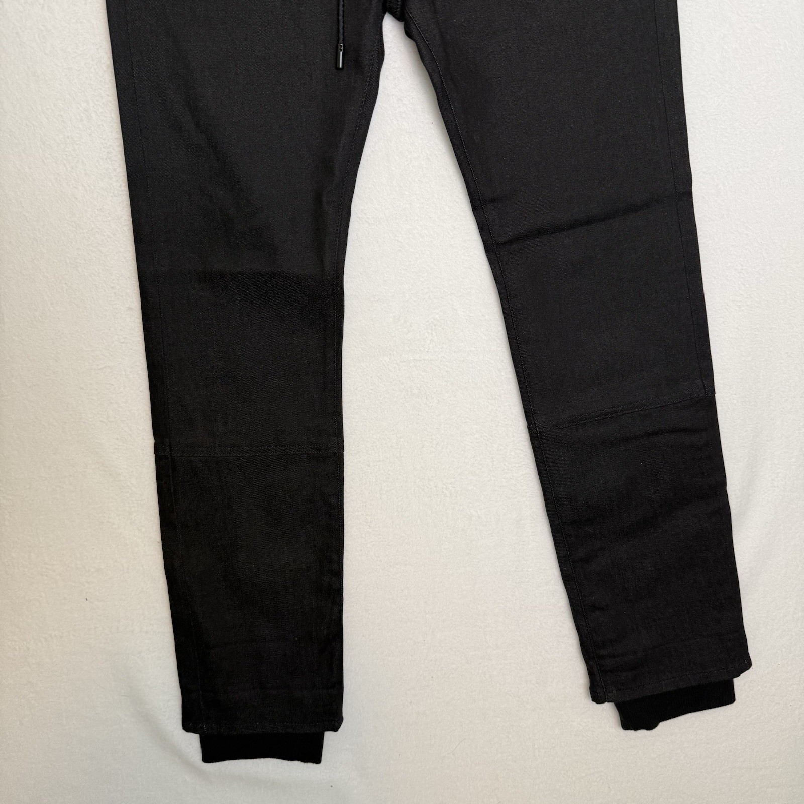 DIESEL BLACK GOLD TYPE-2625 JEANS SLIM W32 BLACK DOUBLE WAISTED DRAWSTRING image 4