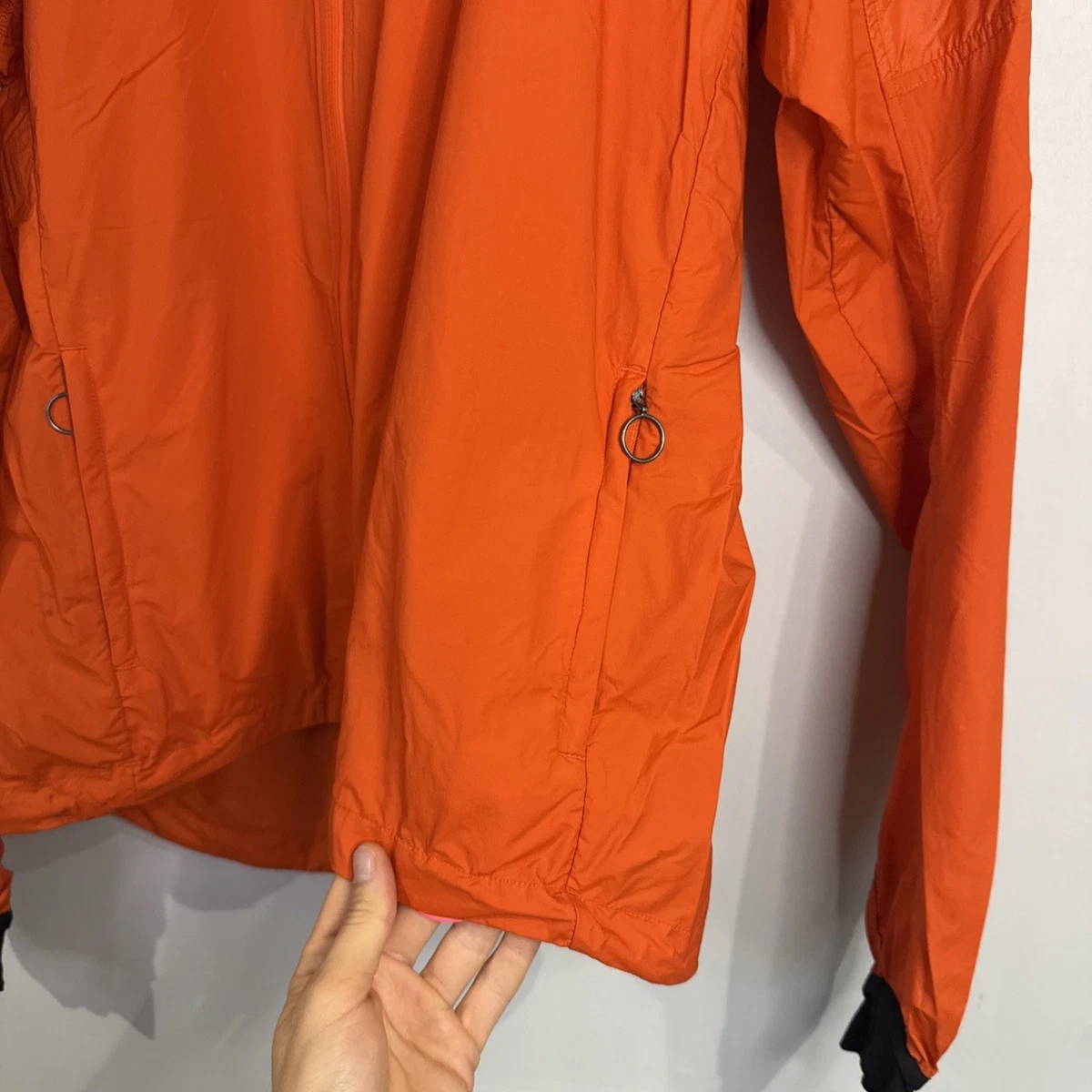 Rapha Hooded wind jacket Cycling Size Large orange