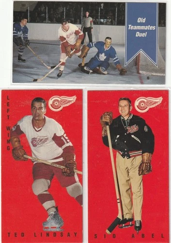 GORDIE HOWE-SID ABEL-TED LINDSAY  1994-95 Parkhurst # 154+65+64 DETROIT RED WING