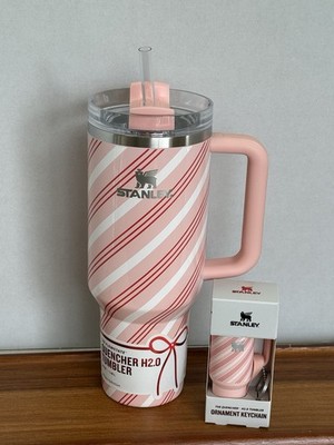 Stanley Strawberry Twist SET 40 oz Tumbler w/ Mini Ornament Target Exclusive