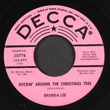 BRENDA LEE: rockin' around the christmas tree / papa noel DECCA 7" Single 45 RPM