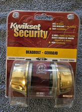 Nowy dwucylindrowy śruba martwa KWIKSET Security, mosiądz polerowany CERR0J0