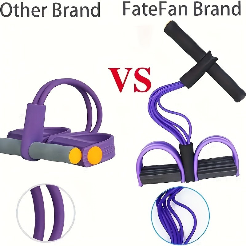 6-Tube Pedal Resistance Band Fitness Rope for Yoga Stretching Leg Training