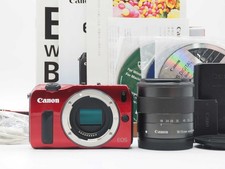 Canon EOS M Mirrorless Digital Camera Red 18-55mm Lens w/ Box Exc   Z5836A
