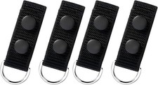 4Pack Tactical Belt Keepers with Metal Ring, Heavy Duty Nylon Belt Loop Suspende