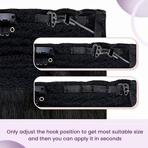 Extension Capelli Veri con Filo Invisibile Castano Scuro Capelli Umani Remy - Foto 6 di 12
