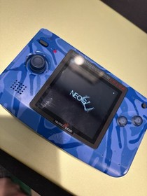 Neo Geo Pocket Color Camo Blue SNK Tested Working IPS screen Upgrade
