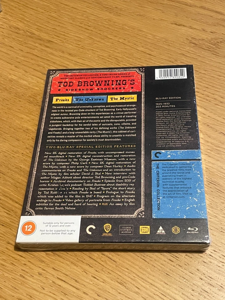 Tod Browning - Freaks Mystic Criterion Collection Blu-ray NEW SEALED - Image 2 of 2