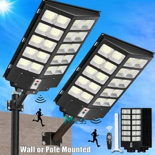 8000W 1000000LM Commercial LED Solar Street Light Dusk to Dawn Road Area Lights