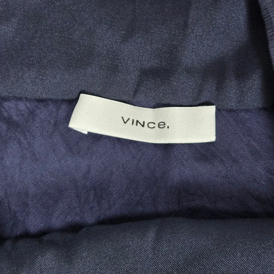 Falda Midi Vince Asimétrica Panellada Drapeada Arrugada-Satén Medianoche Azul Marino Foto 4 de 4