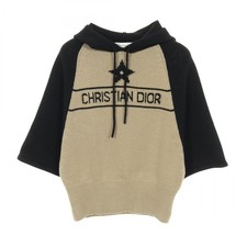 Christia Dior maglia maglione felpa con cappuccio 254S56AM054 cashmere beige ...