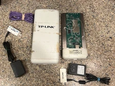2x TP-Link 2.4 GHz High Power Wireless Outdoor CPE, WA5210G, For Parts Or Repair