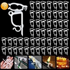Gutter Hanging Hooks / Clips for String Lights Outdoor Bunting Garden  100 Pack