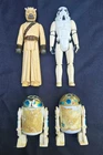 Lot of 4 STAR WARS Figures VINTAGE 1977 Loose GMFGI Stormtrooper Tusken Raider
