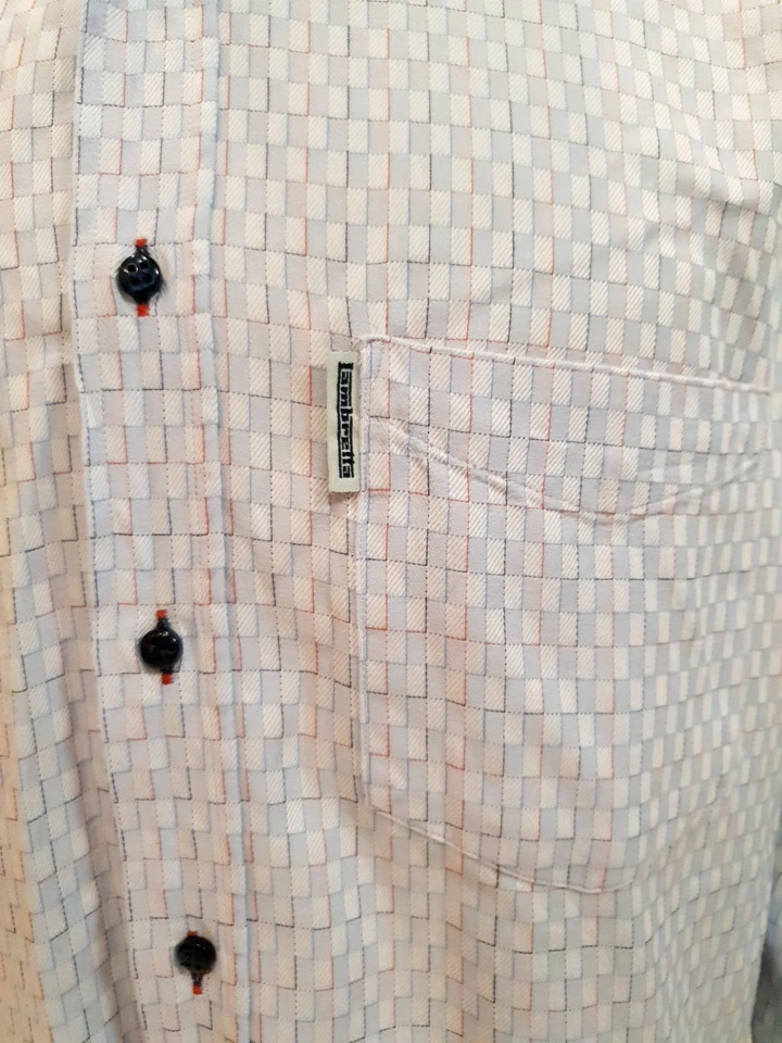 Lambretta Modena Hombre Manga Larga Vestido Botón Algodón Camisa Hombre Talla... - Imagen 2 de 4