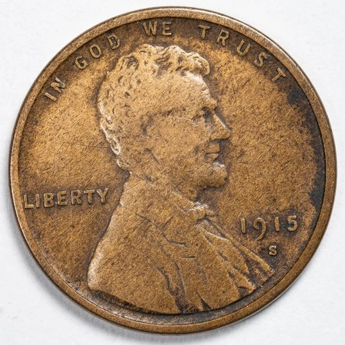1915-S Lincoln Wheat Penny San Francisco Mint Fine (F)