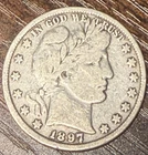 1897 Barber Half Dollar 90 percent silver CoinSnap Rated F(Fine)