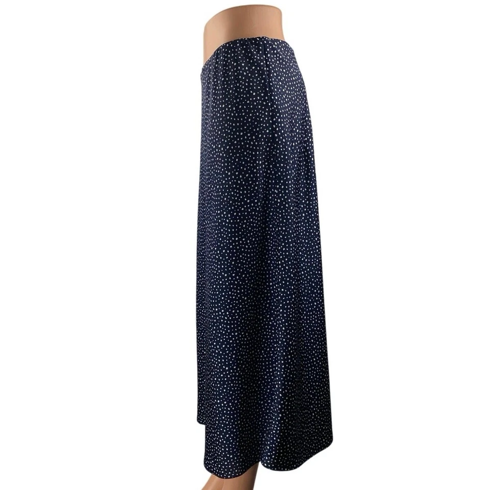 Falda midi recta cintura alta lunares azul marino talla M J.Crew para mujer Foto 2 de 4
