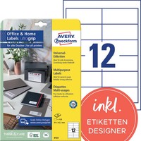Avery Zweckform Universal-Etiketten Office&Home, 97 X 42,3Mm 1 Bis 20X Spare 60%