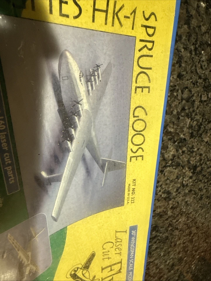 Dumas 30" Wingspan Hughes HK-1 Hercules Spruce Goose Wooden Model Kit #322~NEW - Image 3 of 4