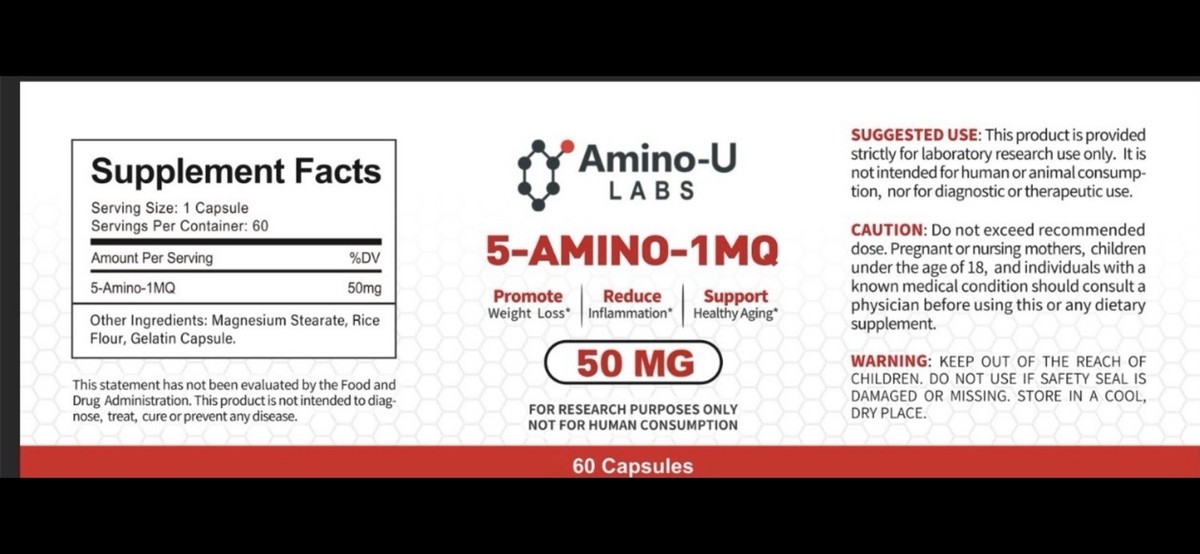 recommended dose of 5 amino 1mq 5-Amino-1MQ (50mg) 60-count capsules 3rd Party Tested-Buy 2 get free gift