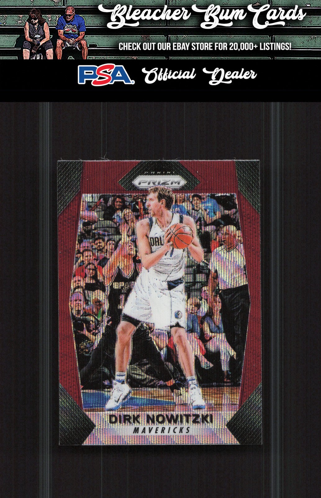 2017-18 Panini Prizm 91 Dirk Nowitzki Prizms Ruby Wave