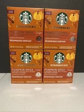 LOT of FOUR 8-pod boxes Starbucks PUMPKIN SPICE Nespresso Vertuo  - 02/26