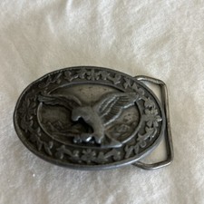 Siskiyou Buckle Bald Eagle Belt Buckle American Patriotic VTG 1985
