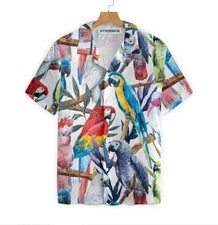 Exotic Parrots Plant V Hawaiian Shirt