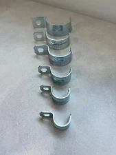 3/4" one hole Halex-type EMT conduit pipe strap, zinc plated steel; box of 100