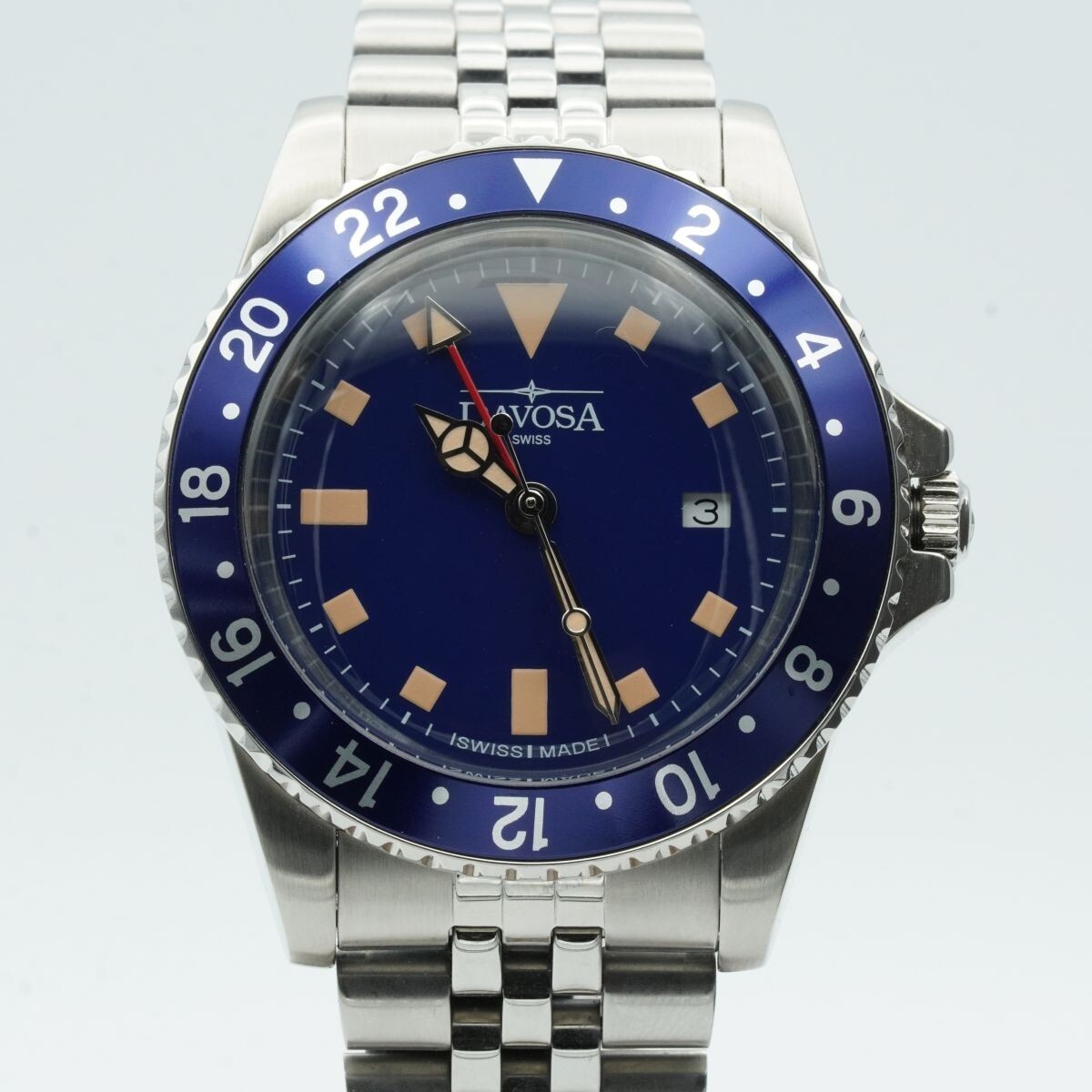 DAVOSA Ternos Diver Qaurtz Hommes Montre Acier Neuf 40MM 1023.505 Papiere M022