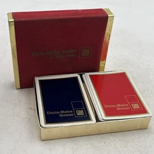 Vintage Playing Cards 2 Decks Made In USA Chevy GMC GM Pontiac Buick Advertising