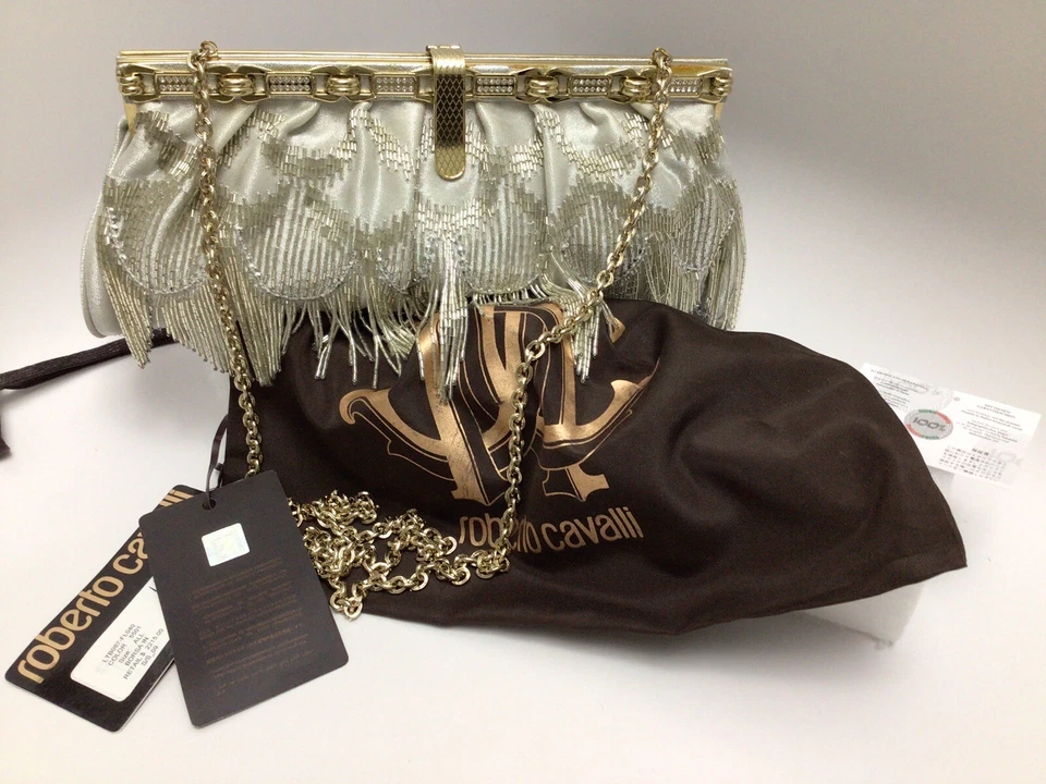 $2,215 ROBERTO CAVALLI Beaded Crystals BAG / Tag, Certificate Of Authenticity - Image 3 of 4