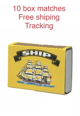 10 x BOXES OF SHIP SAFETY MATCHES BBQ CANDLES CAMPING COOKING UK