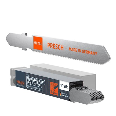 Presch Stichsägeblätter Metall 10 Stk. (Feiner Schnitt) - dünne Bleche (1-3mm)