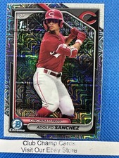 2024 #BCP-252 Adolfo Sanchez Bowman Chrome Prospect 1st Mega Mojo Reds