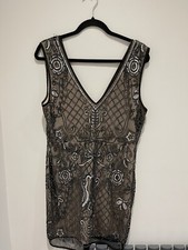 PLT Sequin Plunge mini dress