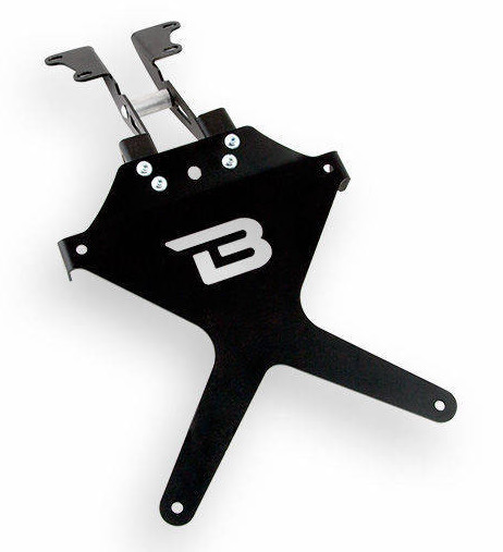Support de plaque Yamaha MT-10 Barracuda noir en aluminium