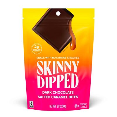 Skinnydipped Dark Chocolate Salted Caramel Bites Oz Pack Of