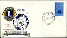 1967 Australia Lions International 4c Stamp WCS Unaddressed FDC, VGC