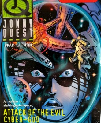Johnny Quest 1997 Attack Of The Evil Cyber God Paperback Novel Book Brad Quentin
