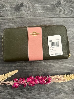 Coach Accordion Zip Wallet canteen multi Color block 91574 | eBay