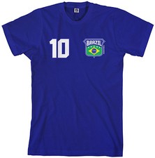 Threadrock Men's Team Brazil Soccer T-shirt Brazilian Football