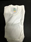 Plain White Sleeveless Baby Popper Vest Newborn/0-3/3-6/6-12/12-18/18-24 Months