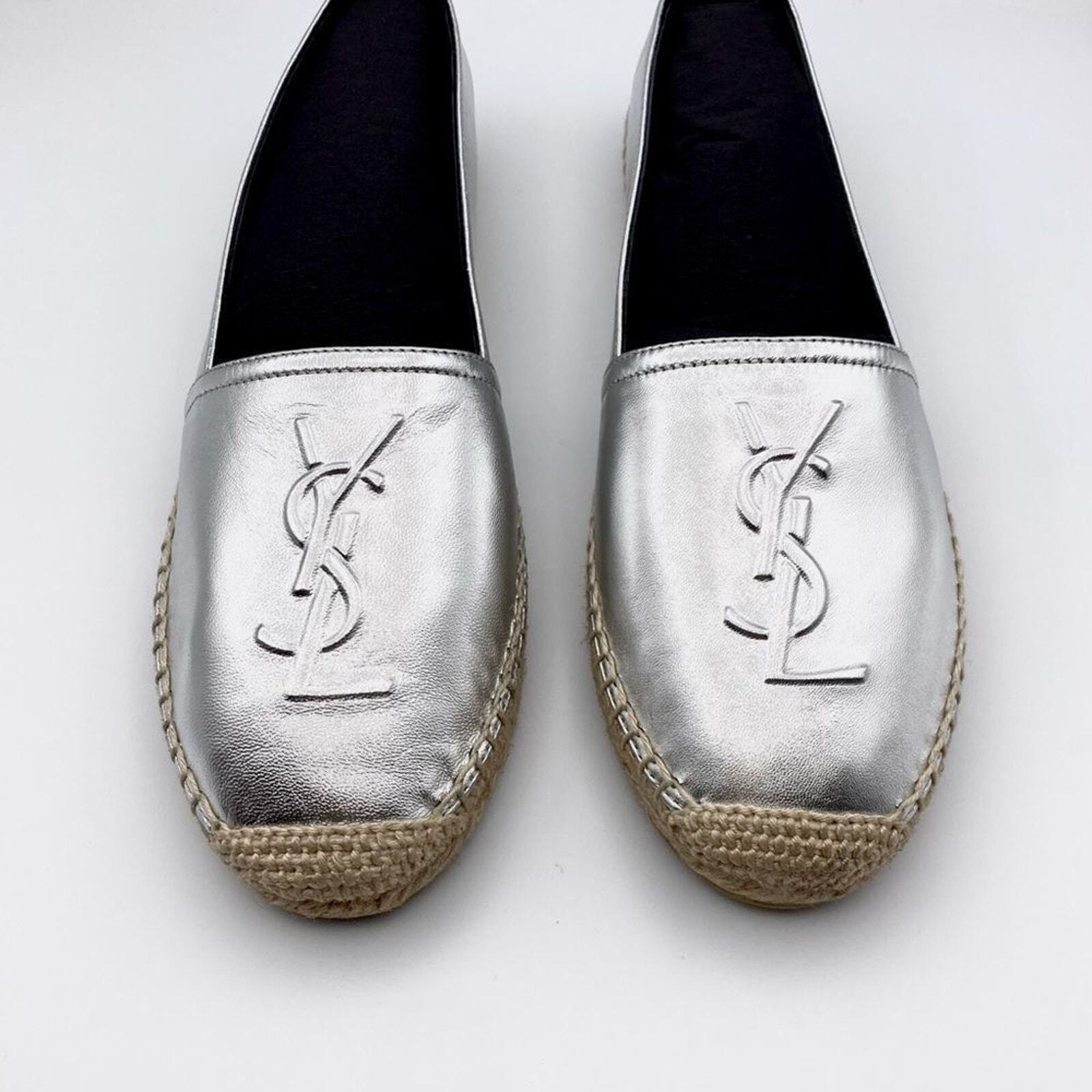 SAINT LAURENT YSL Espadrillas Piatte Metallizzate Taglia USA 6 5 Euro Taglia 36 5